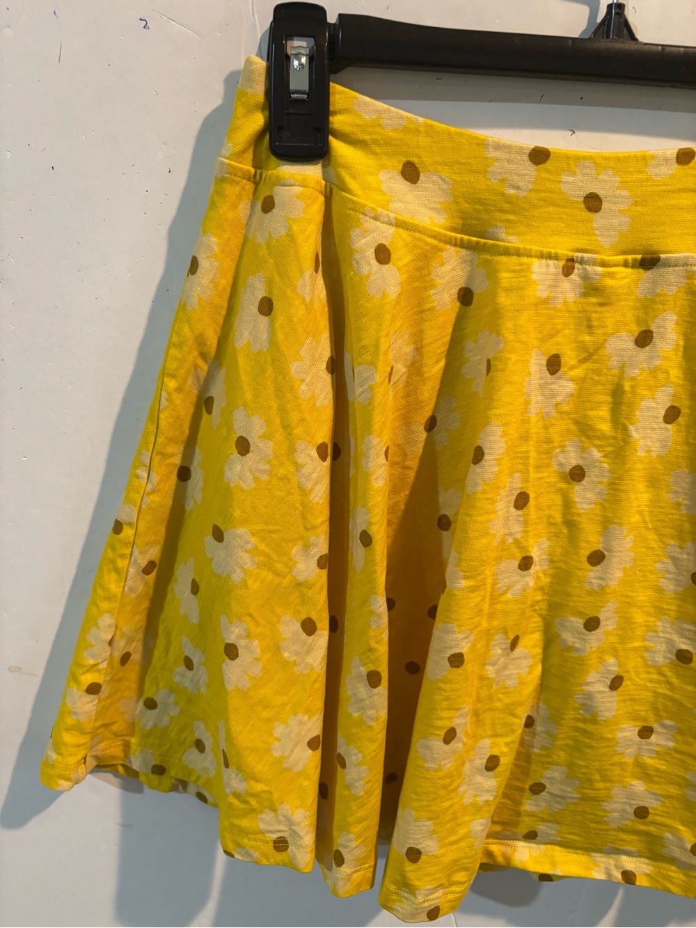 Toad&Co Yellow Floral Dot Skort with Brown Accents - Picture 2 of 9